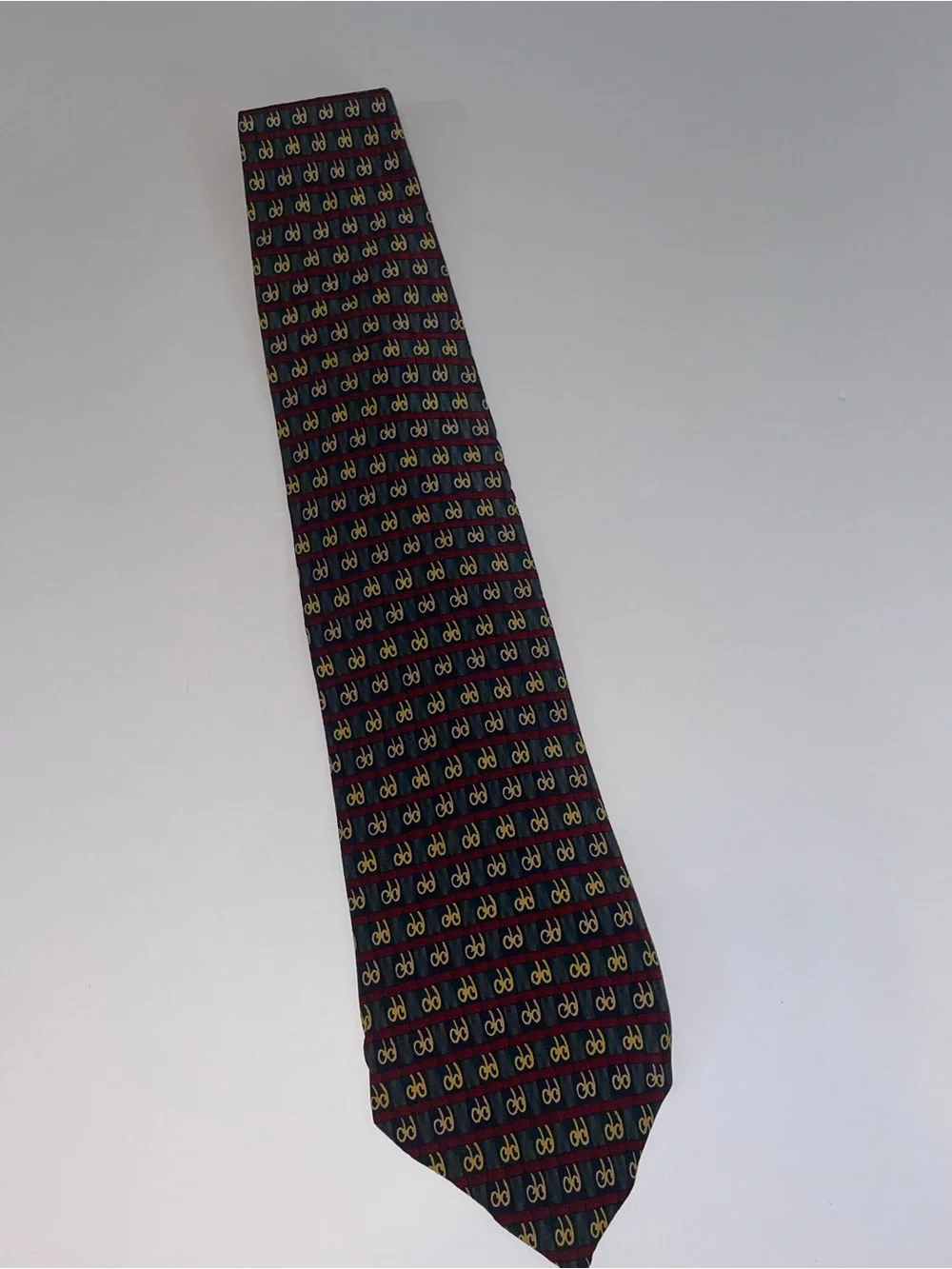 Vintage J. Garcia Birdland Silk Tie Collection 14 Loops Pattern Navy Red